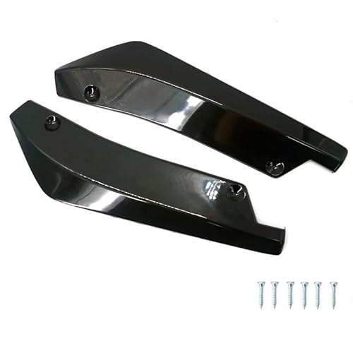 Spoiler Wing Universal Auto Vorne Hinten Stoßstange Streifen Lip Spoiler Diffusor Splitter Scratch Protector Carbon Fiber Winglets Seite Rock Erweiterung Heckspoiler(Black a) von SIMBAE