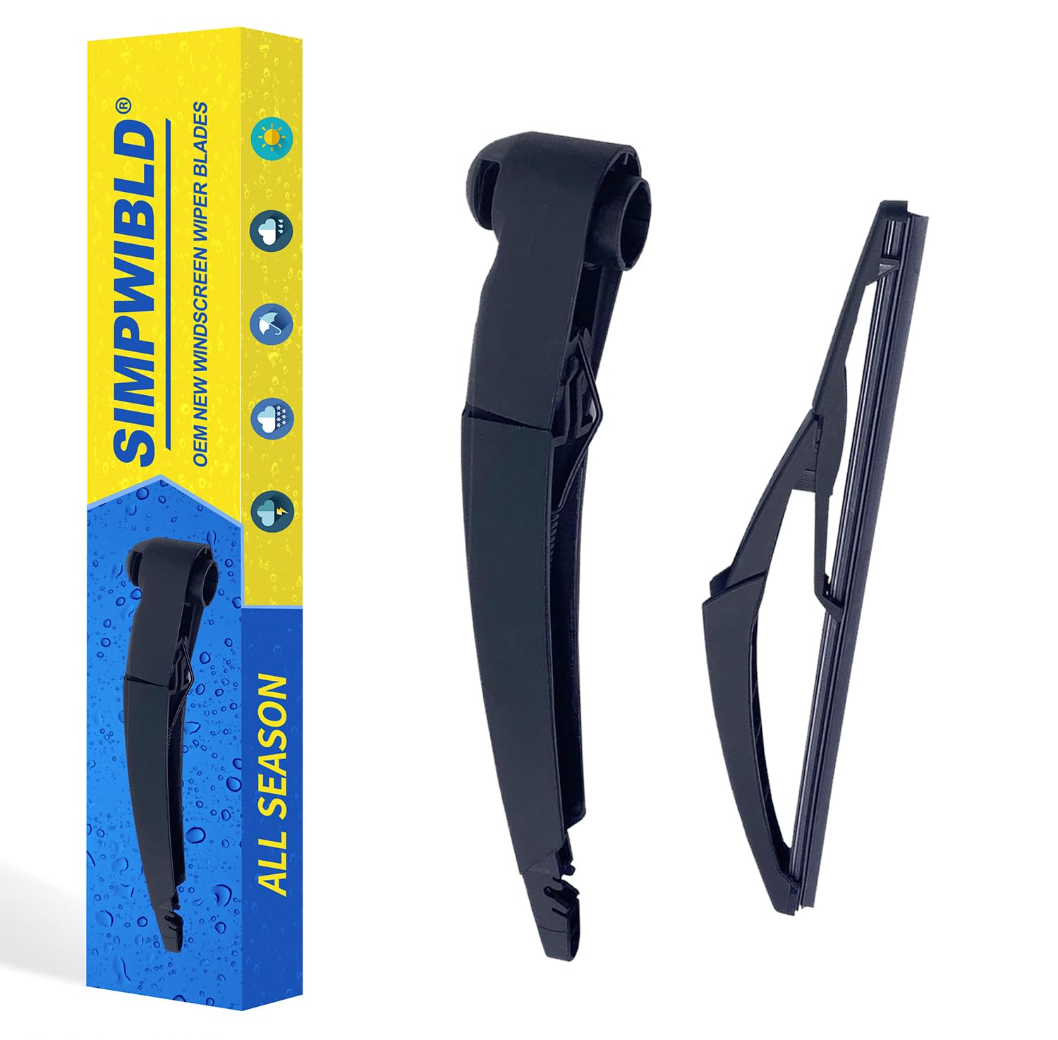 SIMPWIBLD Ersatz für 2010–2015 Mini Cooper R60/2006–2015 Mini Cooper R56 Heckscheibenwischerblatt-Set, einfach zu installieren (2er-Set) von SIMPWIBLD