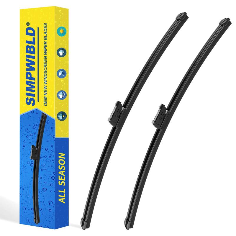 SIMPWIBLD Wischerblatt Ersatz für 2009–2020 Audi A4/2009–2020 Allroad Frontscheibenwischerblätter, Original-Ersatzteil, 61 cm + 50,8 cm (2 Stück) von SIMPWIBLD