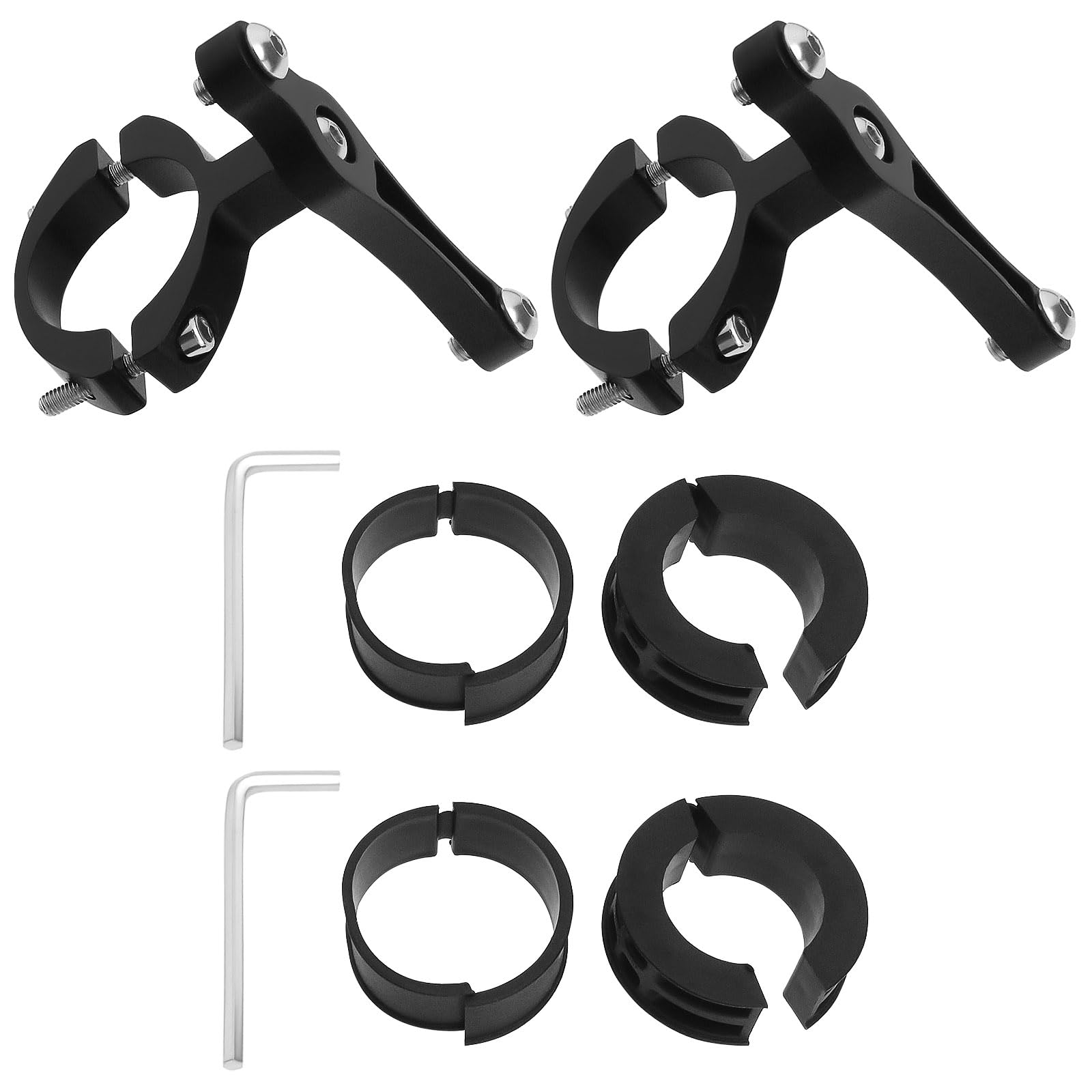 SING F LTD Fahrradflaschenhalter aus Aluminiumlegierung, beidseitige Befestigung, Fahrradflaschenhalterung mit Sechskantschraubenschlüssel für 20–35 mm Rohre, Schwarz, 2 Stück SING F LTD Fahrradflaschenhalter aus Aluminiumlegierung, beidseitige Befestigung, Fahrradflaschenhalterung mit Sechskantschraubenschlüssel für 20–35 mm Rohre, Schwarz, 2 Stück von SING F LTD