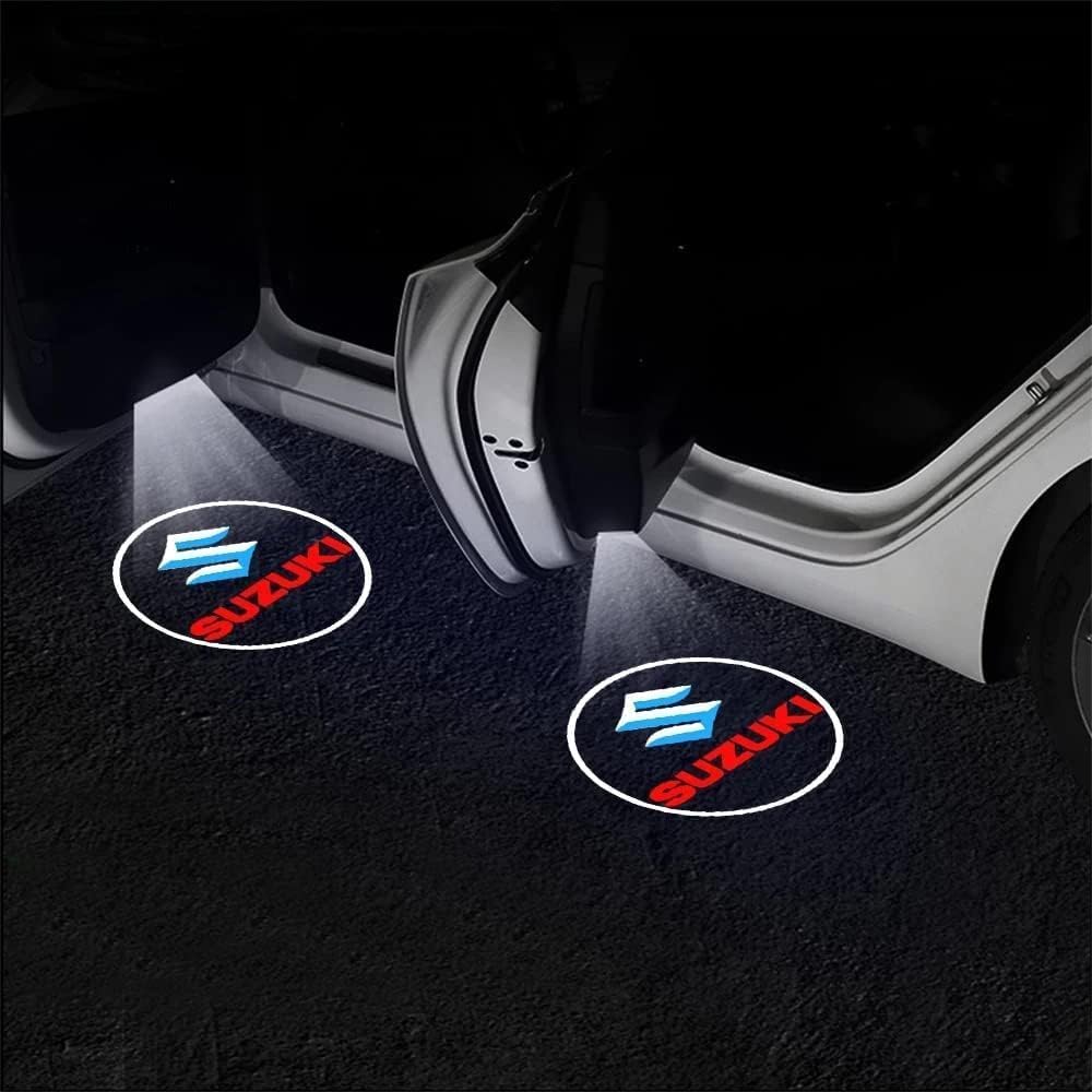 2 Stück LED Beleuchtungsprojektor Willkommenslichter für Suzuki SX4 Grand Swift Jimny Vitara Alto, Unterbodenbeleuchtung Auto von SIOZWO