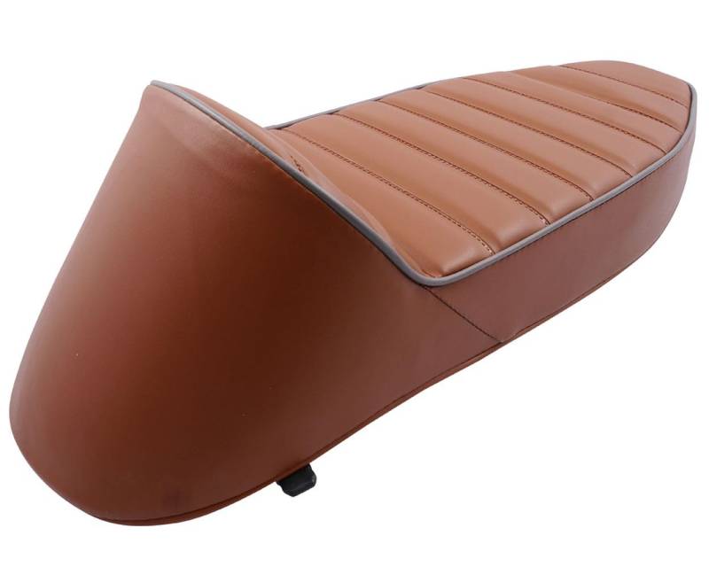 Sportsitzbank SIP Longtail braun abgesteppt, Keder grau kompatibel mit Vespa 50 Special 50 V5B3T 2T AC 75-83 von SIP