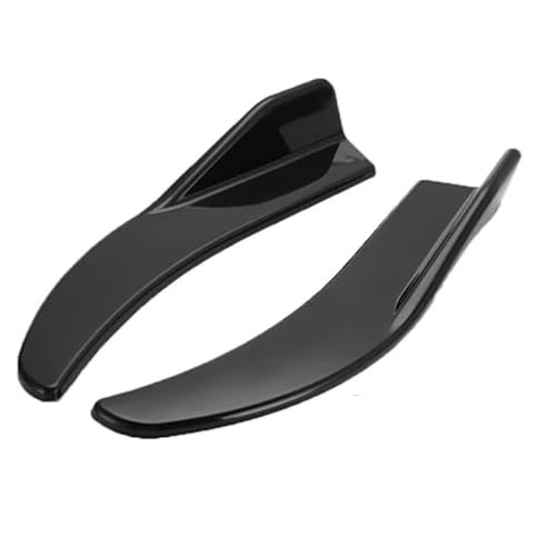 Auto Frontstoßstange Frontspoiler Für 1 Paar Auto Stoßstangenspoiler Vorne Hinten Lippe Anti Ollision Universal Seitenschweller Dekorative Lippe Spoiler Flügel Aufkleber Weiche Flossen(Black) von SISAWUEU