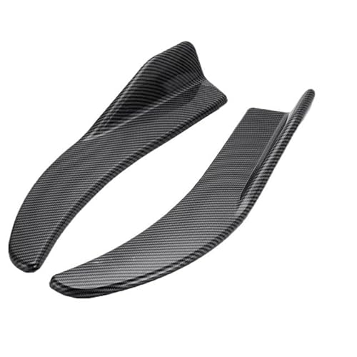 Auto Frontstoßstange Frontspoiler Für 1 Paar Auto Stoßstangenspoiler Vorne Hinten Lippe Anti Ollision Universal Seitenschweller Dekorative Lippe Spoiler Flügel Aufkleber Weiche Flossen(Fiber) von SISAWUEU
