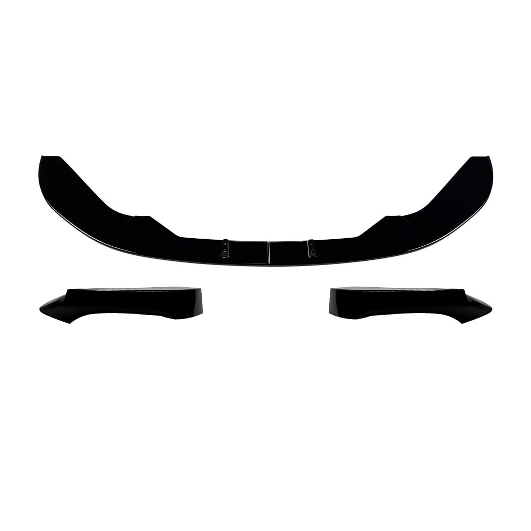 Auto Frontstoßstange Frontspoiler Für 1er F20 F21 Für LCI 2015-2019 Für MP Frontstoßstange Lip Splitter Diffusor Body Kit Spoiler Stoßstangenschutz Zubehör(Gloss Black Set) von SISAWUEU