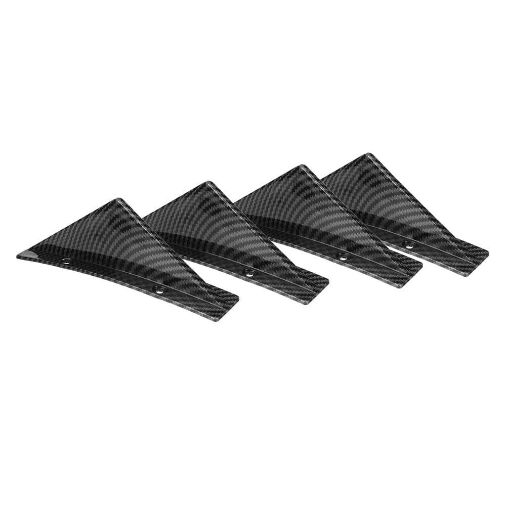 Auto Frontstoßstange Frontspoiler Für A3 Für A4 Für A6 Für A7 Für A8 Für TT Universal Spoiler Auto Heckspoilerlippe Dreieck Haifischflosse Auto Spoiler Zubehör(Fiber Look) von SISAWUEU