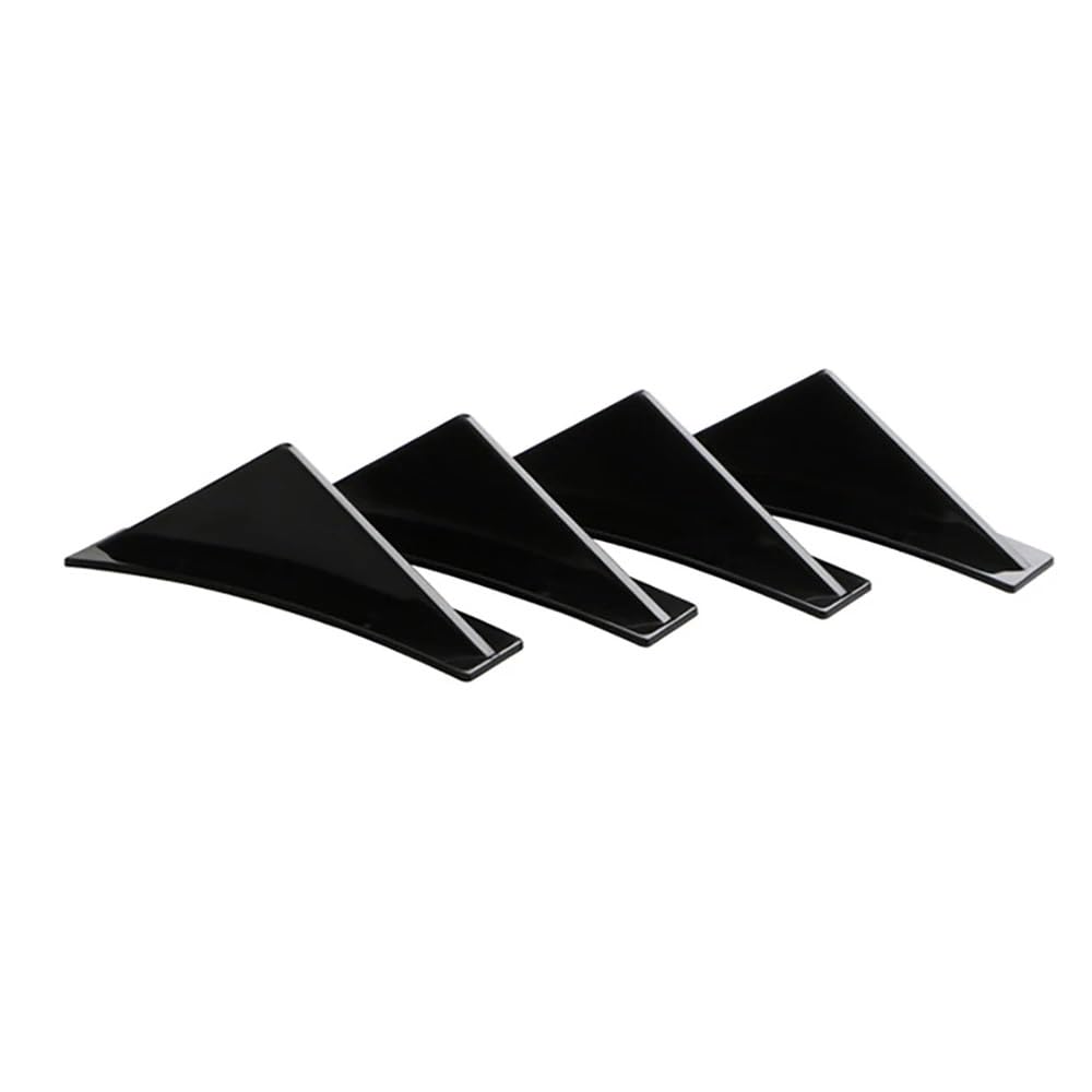 Auto Frontstoßstange Frontspoiler Für A3 Für A4 Für A6 Für A7 Für A8 Für TT Universal Spoiler Auto Heckspoilerlippe Dreieck Haifischflosse Auto Spoiler Zubehör(Glossy Black) von SISAWUEU