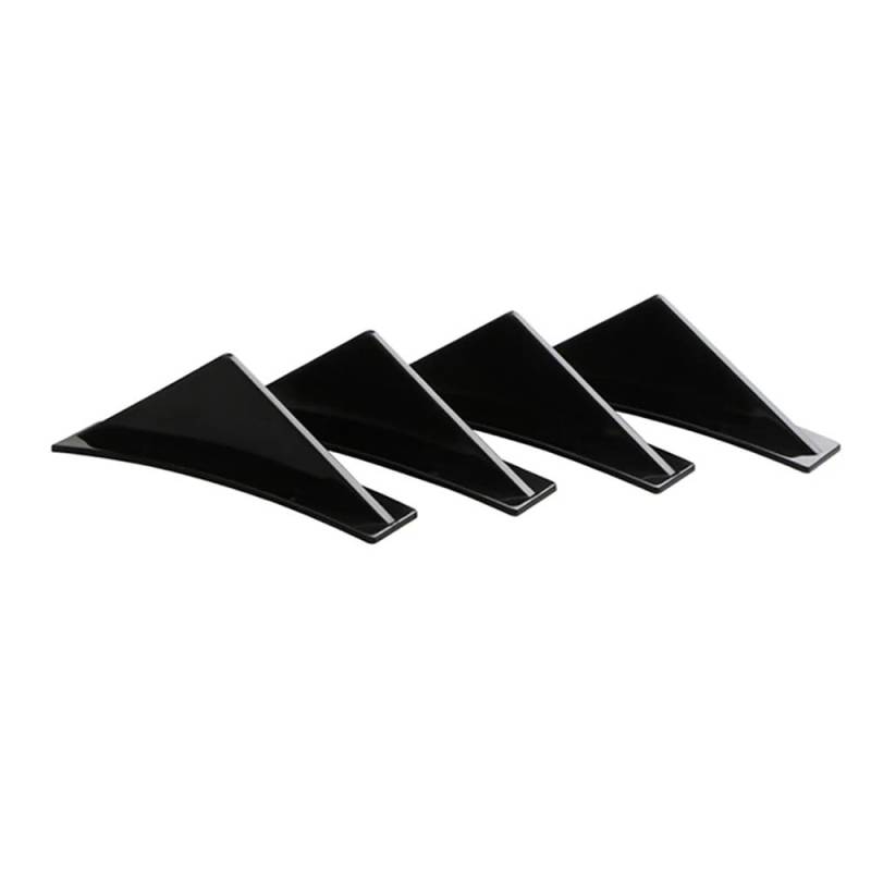 Auto Frontstoßstange Frontspoiler Für A3 Für A4 Für A6 Für A7 Für A8 Für TT Universal Spoiler Auto Heckspoilerlippe Dreieck Haifischflosse Auto Spoiler Zubehör(Glossy Black) von SISAWUEU