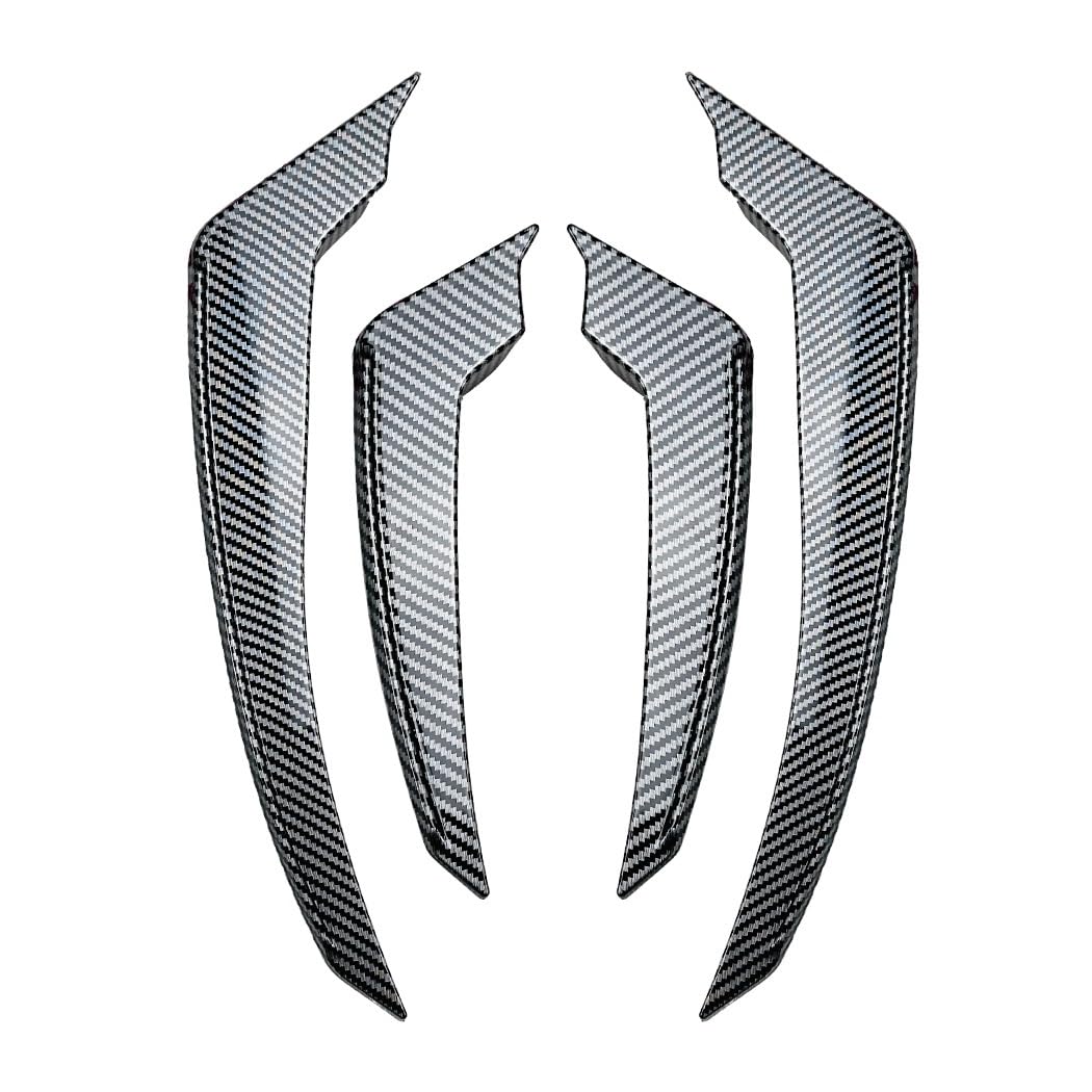 Auto Frontstoßstange Frontspoiler Für Alfa Für Romeo Für Stelvio 2017+ Front Blade Style Trim Body Kit Modifiziert 2 Teiliges Auto Front Windmesser Aufkleber Spoiler Splitter(Look) von SISAWUEU