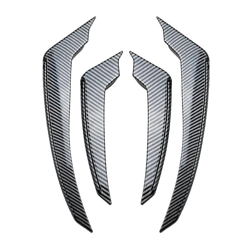 Auto Frontstoßstange Frontspoiler Für Alfa Für Romeo Für Stelvio 2017+ Front Blade Style Trim Body Kit Modifiziert 2 Teiliges Auto Front Windmesser Aufkleber Spoiler Splitter(Look) von SISAWUEU