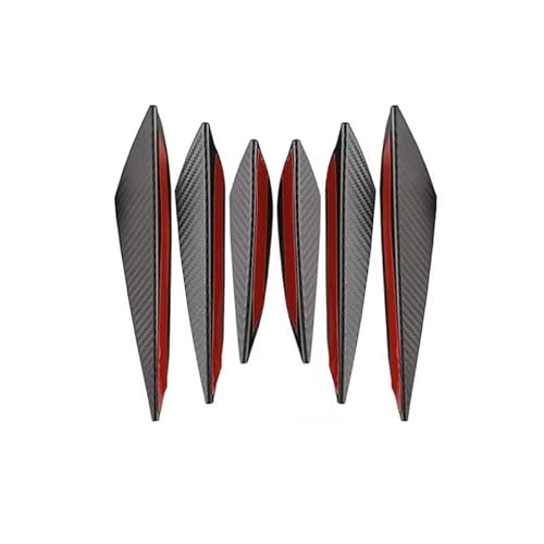 Auto Frontstoßstange Frontspoiler Für BLALION Universal Frontstoßstange Lippendekoration Diffusor Splitter Flossen Karosserie Spoiler Canards Valence Chin Auto Tuning Canard 6St(Fiber) von SISAWUEU