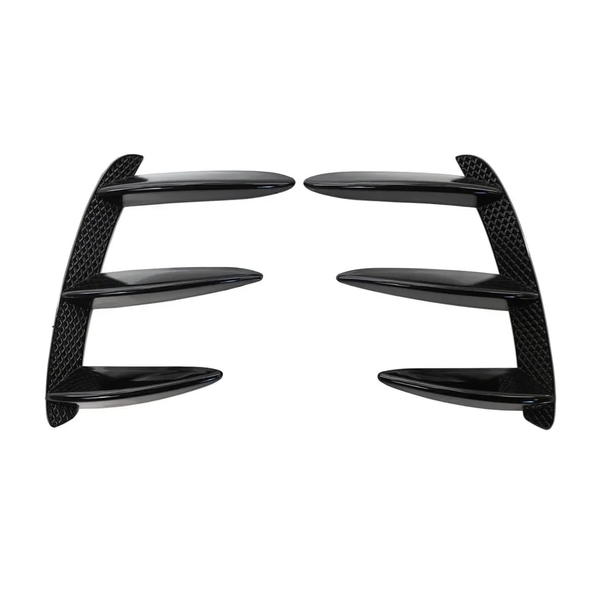 Auto Frontstoßstange Frontspoiler Für Benz Für W176 Für A200 Für A250 Für A260 Für A45 Für AMG Auto Styling 1 Paar Auto Schwarz Muster Heckstoßstange Splitter Spoiler Canard(Black) von SISAWUEU