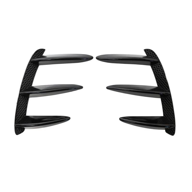 Auto Frontstoßstange Frontspoiler Für Benz Für W176 Für A200 Für A250 Für A260 Für A45 Für AMG Auto Styling 1 Paar Auto Schwarz Muster Heckstoßstange Splitter Spoiler Canard(Black) von SISAWUEU