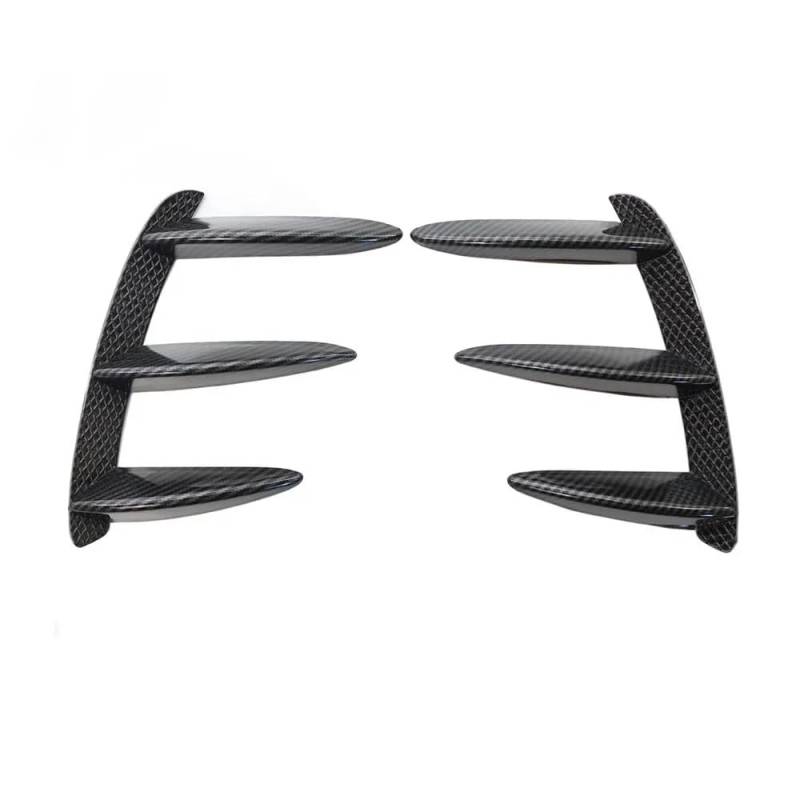 Auto Frontstoßstange Frontspoiler Für Benz Für W176 Für A200 Für A250 Für A260 Für A45 Für AMG Auto Styling 1 Paar Auto Schwarz Muster Heckstoßstange Splitter Spoiler Canard(Pattern) von SISAWUEU