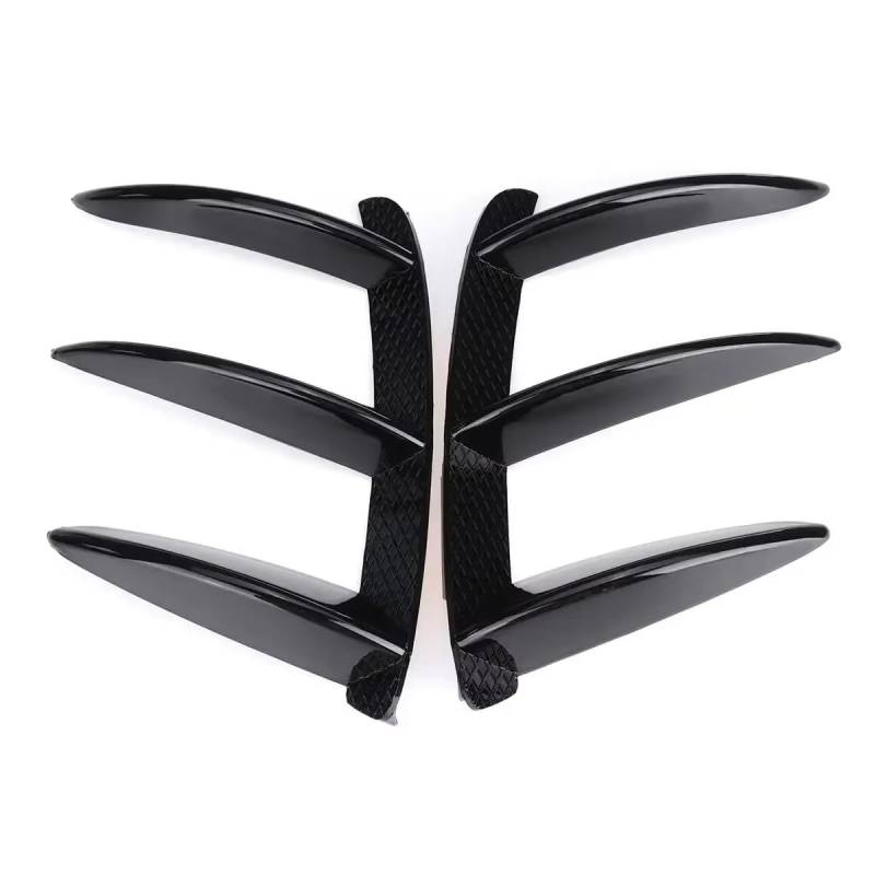 Auto Frontstoßstange Frontspoiler Für Benz W176 Für A200 Für A250 Für A260 Für A45 Für AMG 1 Paar Auto Schwarz ABS Heckstoßstange Splitter Spoiler Canard Zubehör von SISAWUEU