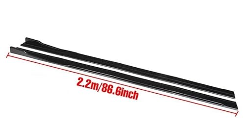 Auto Frontstoßstange Frontspoiler Für Infiniti Für Q50 Für Sport Für Modelle 2014-2017 Autozubehör 2.2 M Seitenschwellerverlängerung Rocker Splitter Diffusor Winglet Wings(Fiber Look) von SISAWUEU