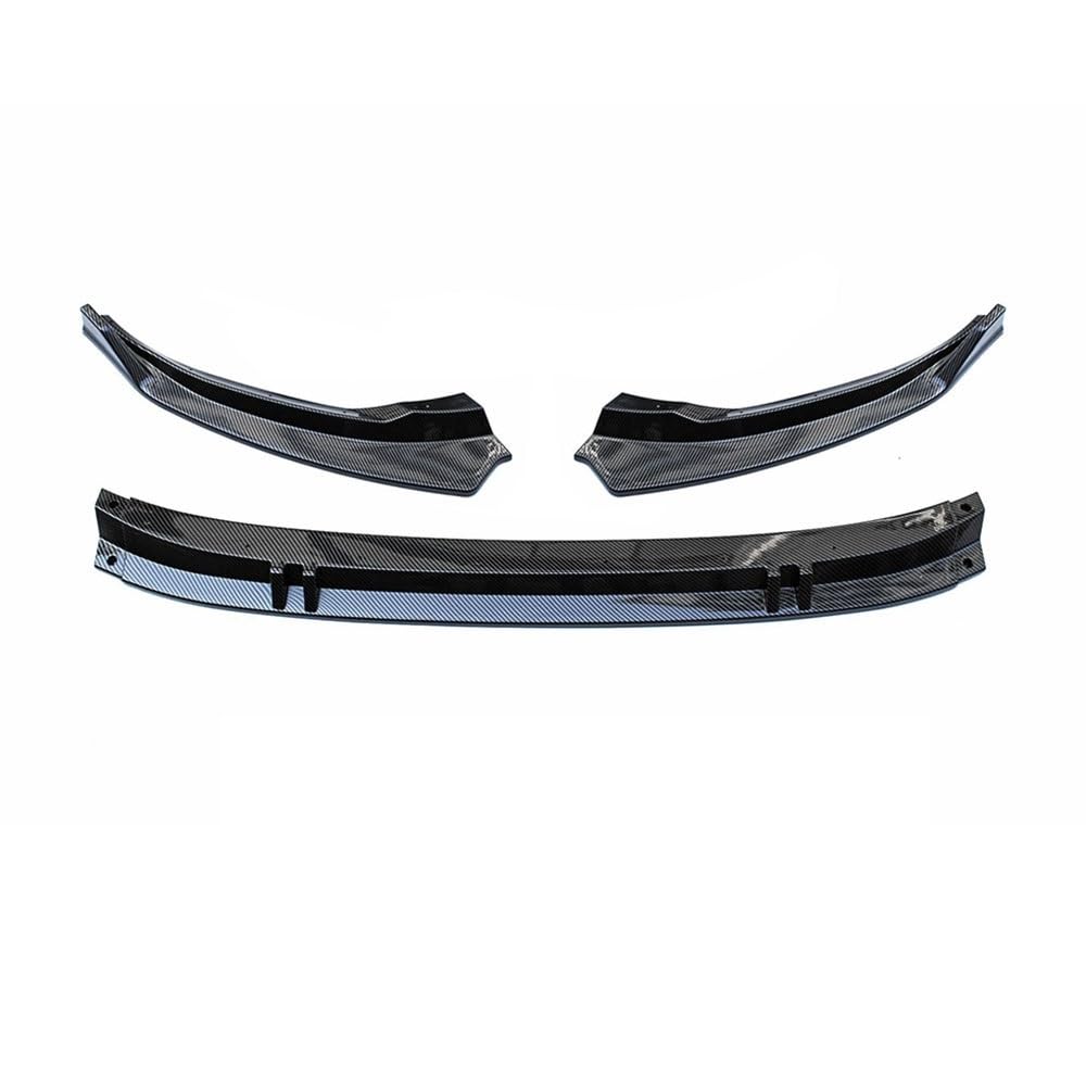 Auto Frontstoßstange Frontspoiler Für S3 Für A3 Für 8Y 2020-2021 Frontdiffusor Diffusor ABS Glanz Schwarz Frontstoßstange Lip Body Kit Autozubehör(Fiber) von SISAWUEU