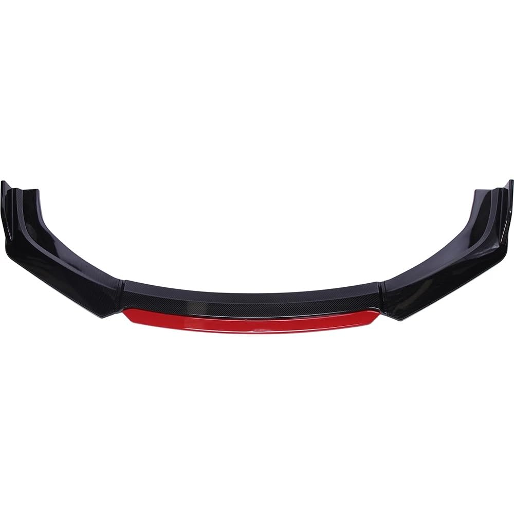 Auto Frontstoßstange Frontspoiler Für Subaru Für WRX Für STI 4 Stücke Auto Front Stoßstange Lip Kit Spoiler Splitter Diffusor Canard Auto Ersatz Teile Zubehör(Fiber and Red) von SISAWUEU