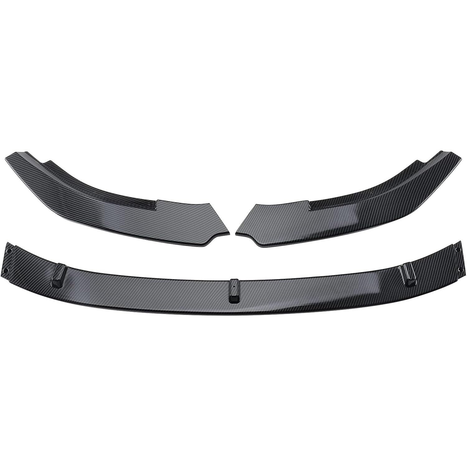 Auto Frontstoßstange Frontspoiler Für Vw Für 6 Für MK6 Für GTI Für GTD 2009-2013 Auto Frontstoßstange Lip Spoiler Splitter Diffusor Body Kit Tuning Stoßstange Lip(Fiber Look) von SISAWUEU