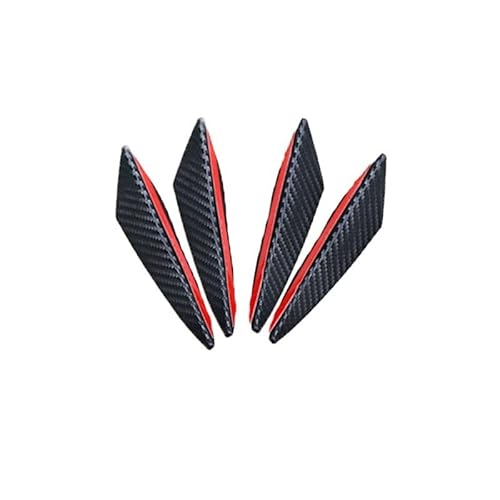 Auto Frontstoßstange Frontspoiler Universal 4/6 Stücke Front Stoßstange Lip Dekoration Diffusor Splitter Flossen Körper Spoiler Canards Valence Kinn Auto Tuning Canard Decor(4PCS Pattern) von SISAWUEU