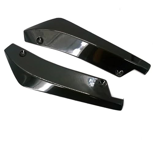 Auto Frontstoßstange Frontspoiler Universal Auto Vorne Hinten Stoßstange Streifen Lip Spoiler Diffusor Splitter Winglets Seite Rock Erweiterung Spoiler Zubehör(Black) von SISAWUEU