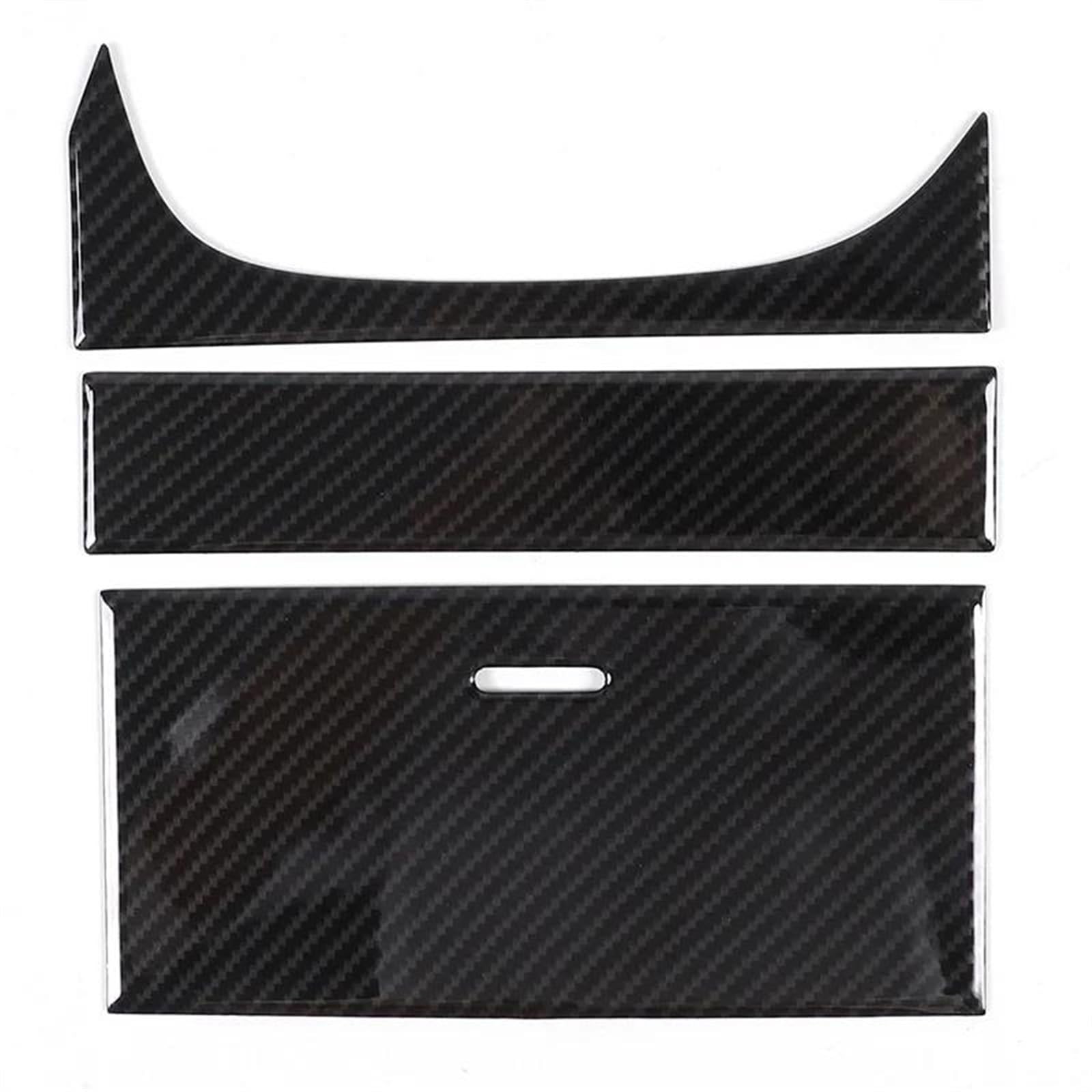 Center Console Panel Dekoration Für Jaguar Für F-Type 2013-2024 ABS Auto Center Konsole Tasse Halter Lagerung Box Panel Abdeckung Trim Aufkleber(Black) von SISAWUEU