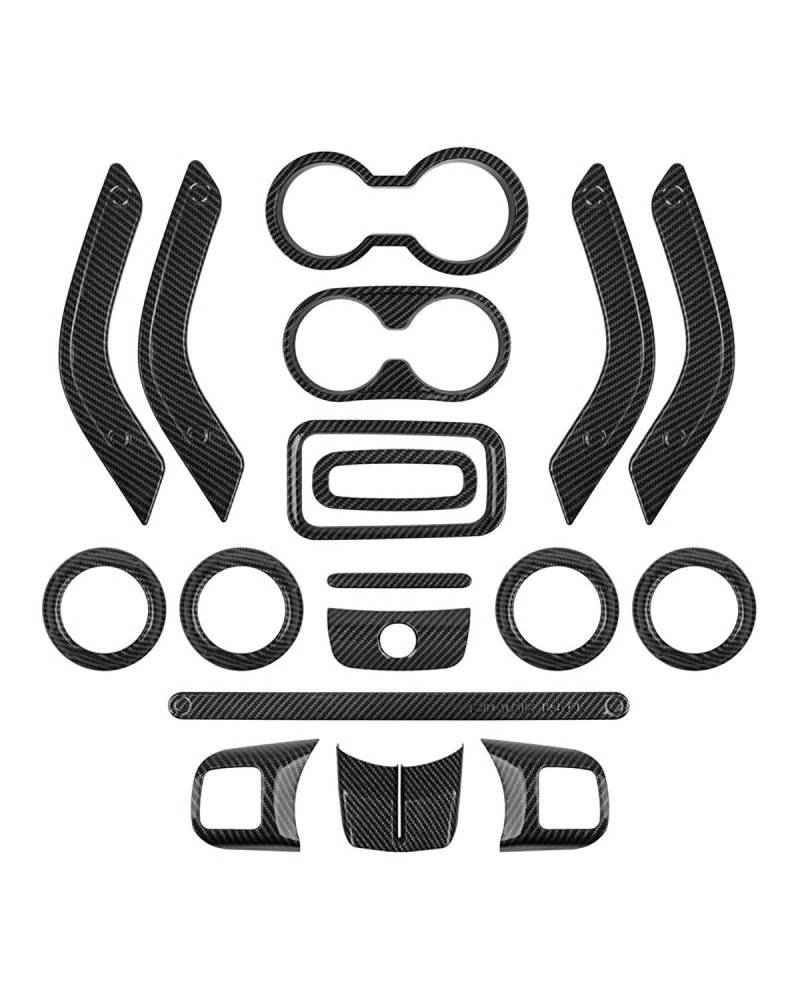 Center Console Panel Dekoration Für Wrangler Für JK Für JKU 2011 2012 2013 2014 2015-2018 Auto Dekoration Lenkrad Mittelkonsole Air Outlet Trim von SISAWUEU