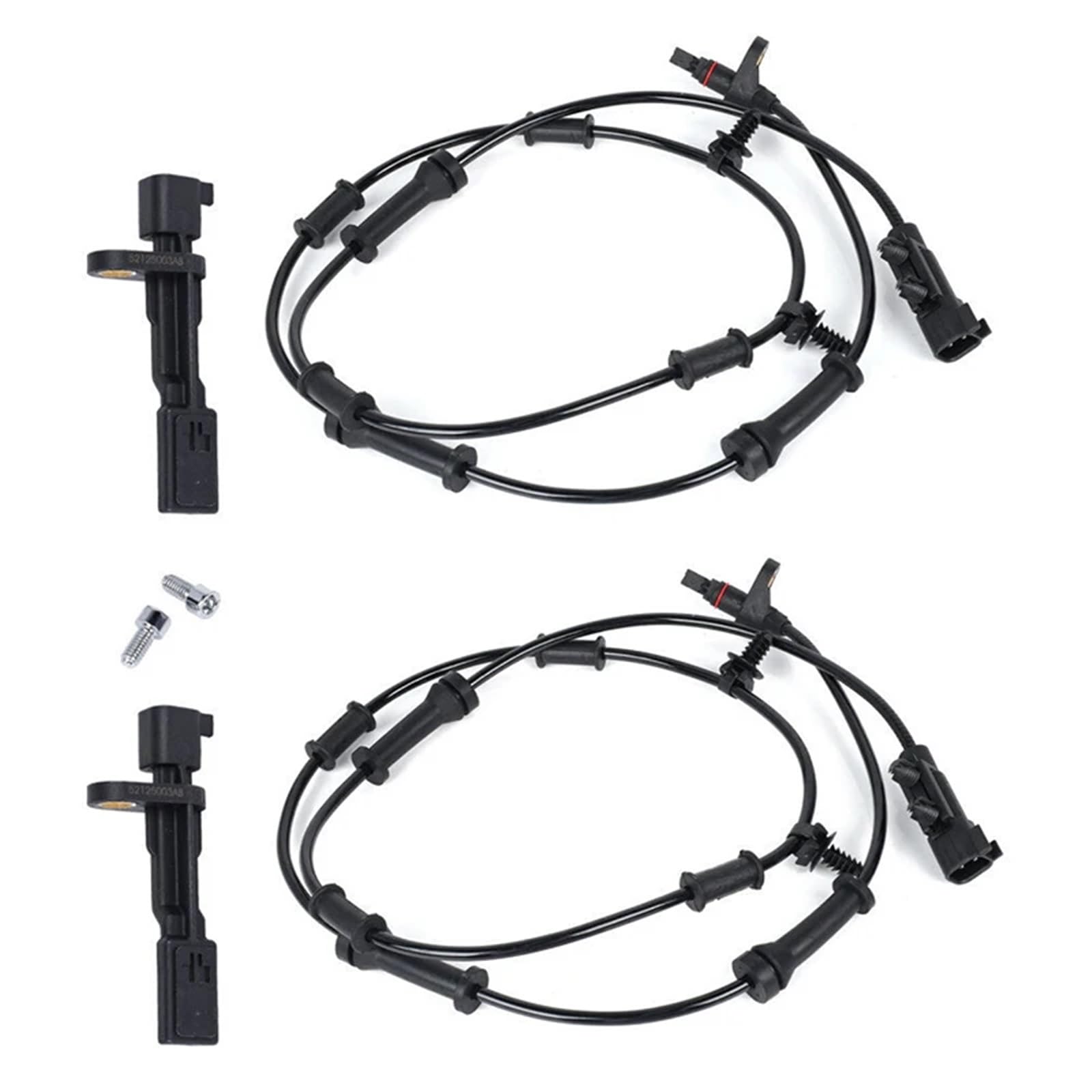 Für Jeep Wrangler 2007-2017 Wrangler JK 2018 68003281AA 68003281AC 52125003AB Vorne Hinten Links Rechts ABS Rad Geschwindigkeit Sensor(2PCS Rear) von SISAWUEU