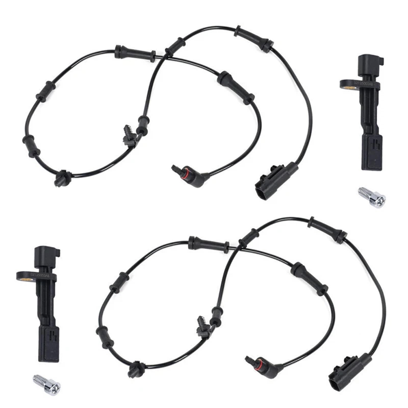 Für Jeep Wrangler 2007-2017 Wrangler JK 2018 68003281AA 68003281AC 52125003AB Vorne Hinten Links Rechts ABS Rad Geschwindigkeit Sensor(4PCS (2F 2R)) von SISAWUEU