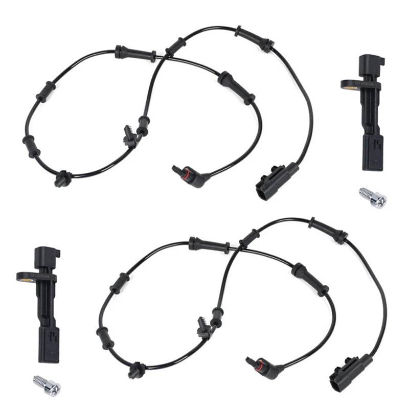 Für Jeep Wrangler 2007-2017 Wrangler JK 2018 68003281AA 68003281AC 52125003AB Vorne Hinten Links Rechts ABS Rad Geschwindigkeit Sensor(4PCS (2F 2R)) von SISAWUEU