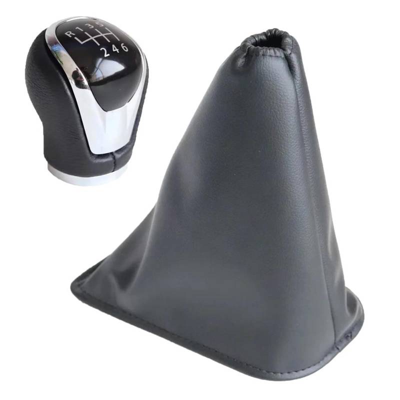 Manuell Schaltknauf 6-Gang-Auto-Schaltknauf, Handball-Abdeckung, Kompatibel Mit Nissan X-Trail T32 Qashqai J11 2016–2017(Knob with Boot) von SISAWUEU