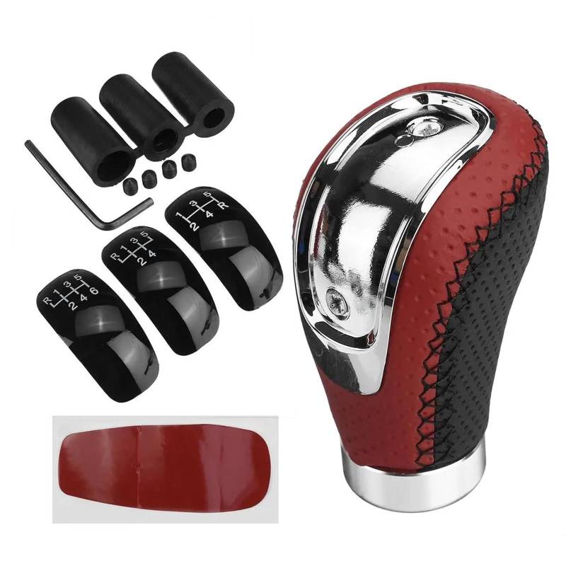 Manuell Schaltknauf Universal 5/6 Gang Schaltknauf Shifter Hebel Griff Stick PU Auto Zubehör Für Alle Manuellen Auto Schalthebel Tuning(A-1) von SISAWUEU