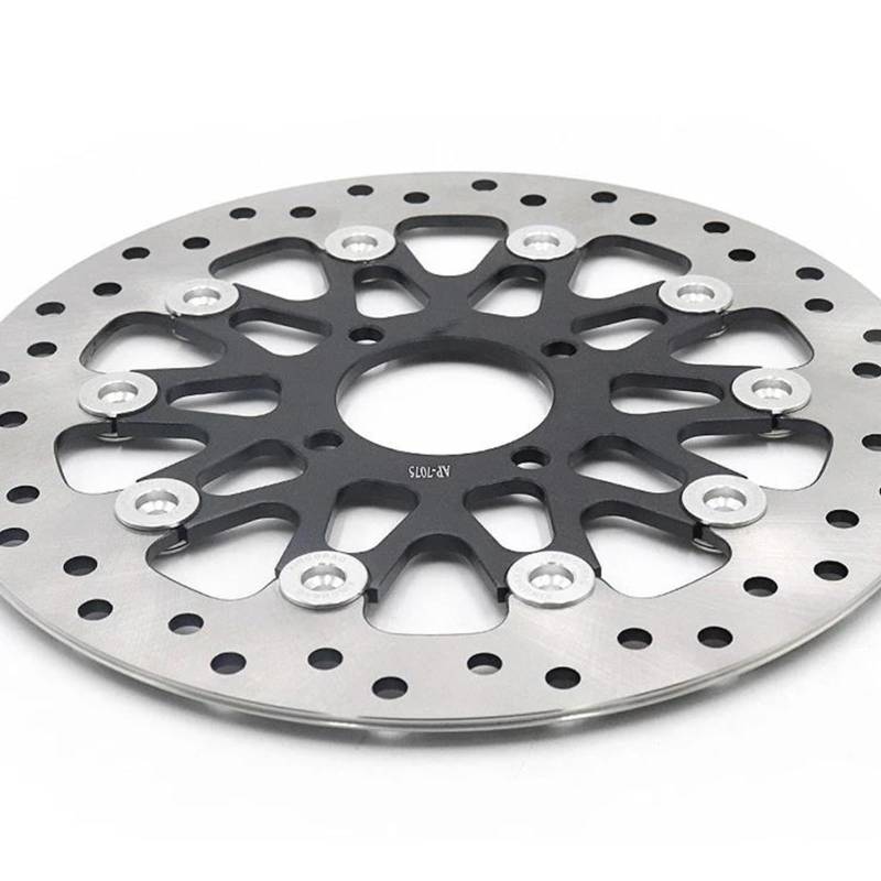 Motorrad Bremsscheiben FÜR Yamaha Motorrad Schwimmende Bremsscheibe Universal CNC 4 Löcher Sattel Bremsbeläge 267mm * 58mm Für Dirtbike Straße Roller BIK(Black) von SISAWUEU