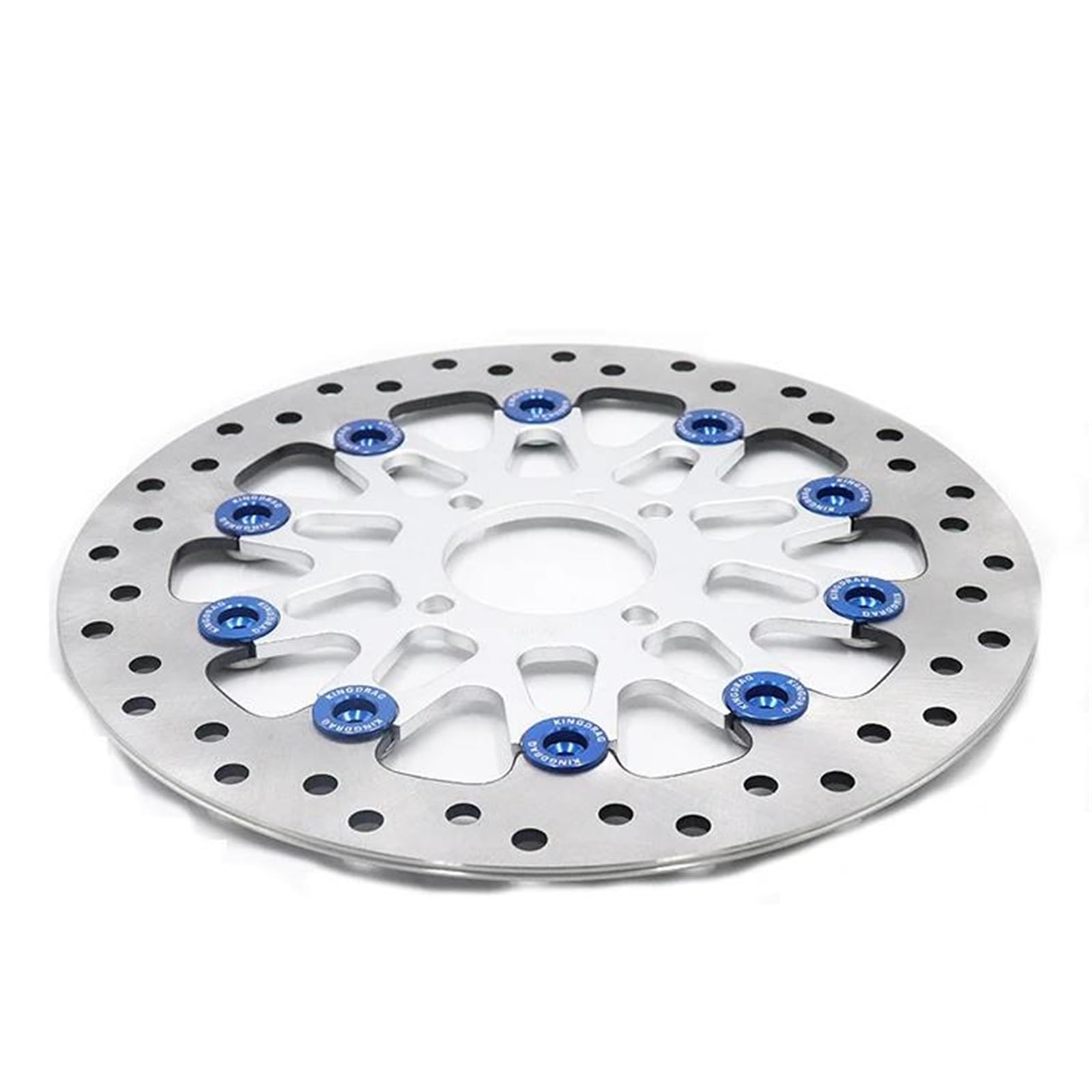 Motorrad Bremsscheiben FÜR Yamaha Motorrad Schwimmende Bremsscheibe Universal CNC 4 Löcher Sattel Bremsbeläge 267mm * 58mm Für Dirtbike Straße Roller BIK(Silver) von SISAWUEU