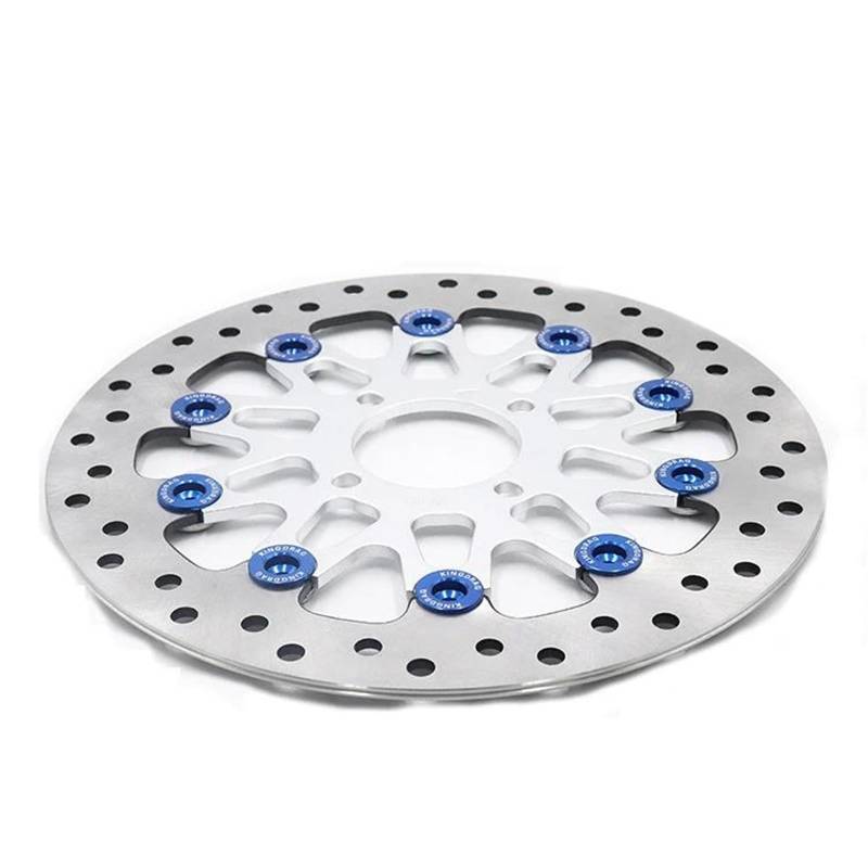 Motorrad Bremsscheiben FÜR Yamaha Motorrad Schwimmende Bremsscheibe Universal CNC 4 Löcher Sattel Bremsbeläge 267mm * 58mm Für Dirtbike Straße Roller BIK(Silver) von SISAWUEU