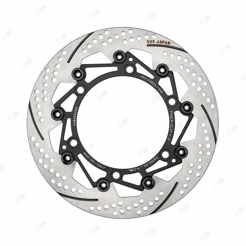 Motorrad Bremsscheiben Für ADV350 350 2017-2025 Motorrad 300mm Bremsscheiben Vorne Rotoren Motorrad Ersatzteile Vorne Bremsbelag Motorrad Bremsscheibe(Black) von SISAWUEU