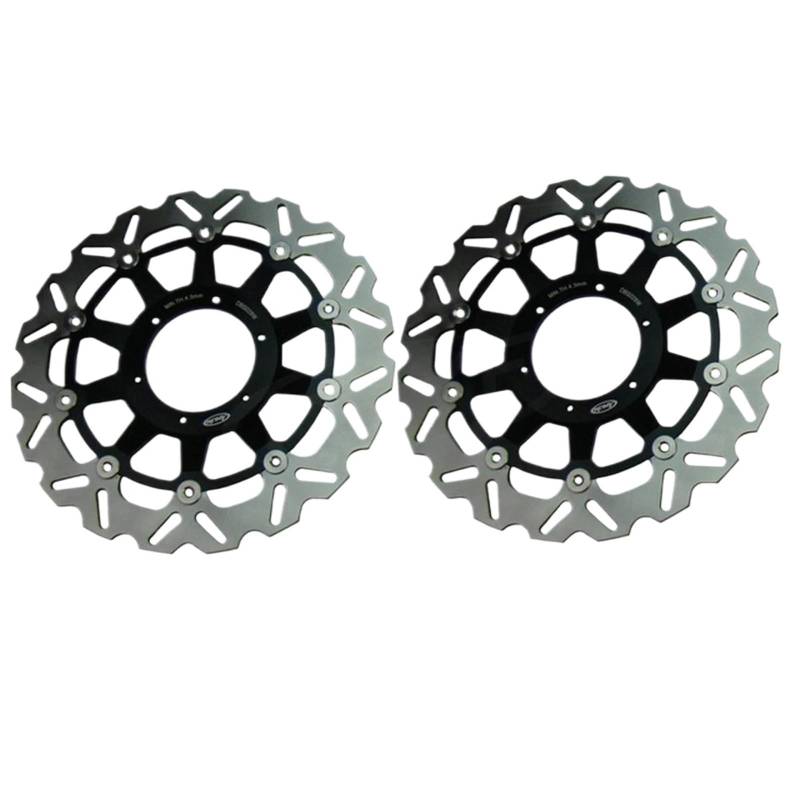 Motorrad Bremsscheiben Für CBR954RR 2002-2003 & CBR929RR 2000-2001 Vordere Bremsscheibe Rotoren Scheiben Motorrad Teile Zubehör Links + Rechts 2PCS(Black) von SISAWUEU