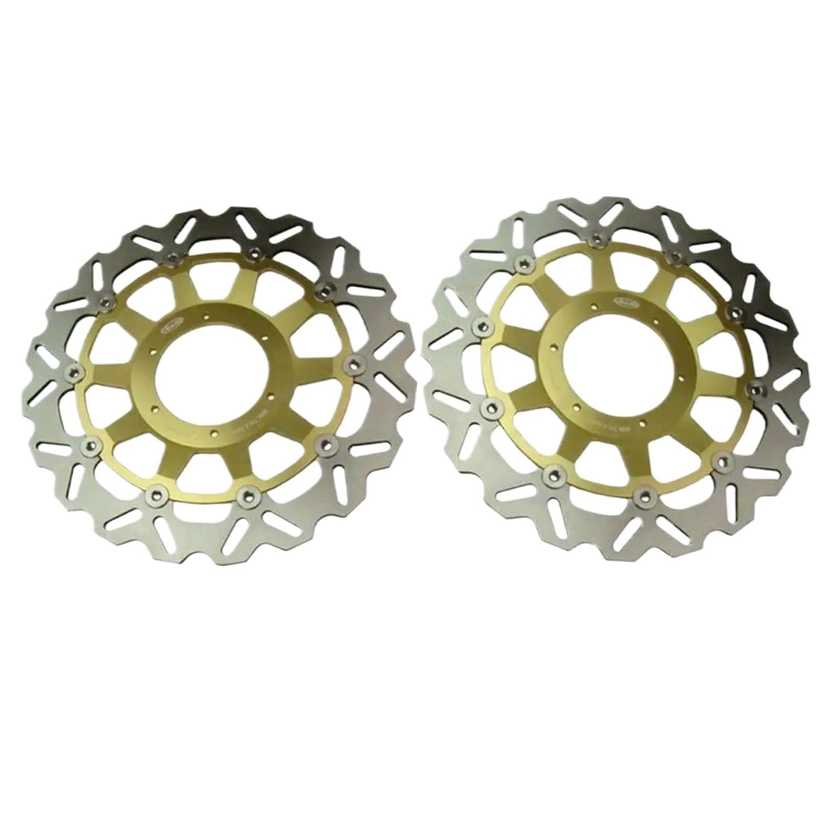 Motorrad Bremsscheiben Für CBR954RR 2002-2003 & CBR929RR 2000-2001 Vordere Bremsscheibe Rotoren Scheiben Motorrad Teile Zubehör Links + Rechts 2PCS(Gold) von SISAWUEU