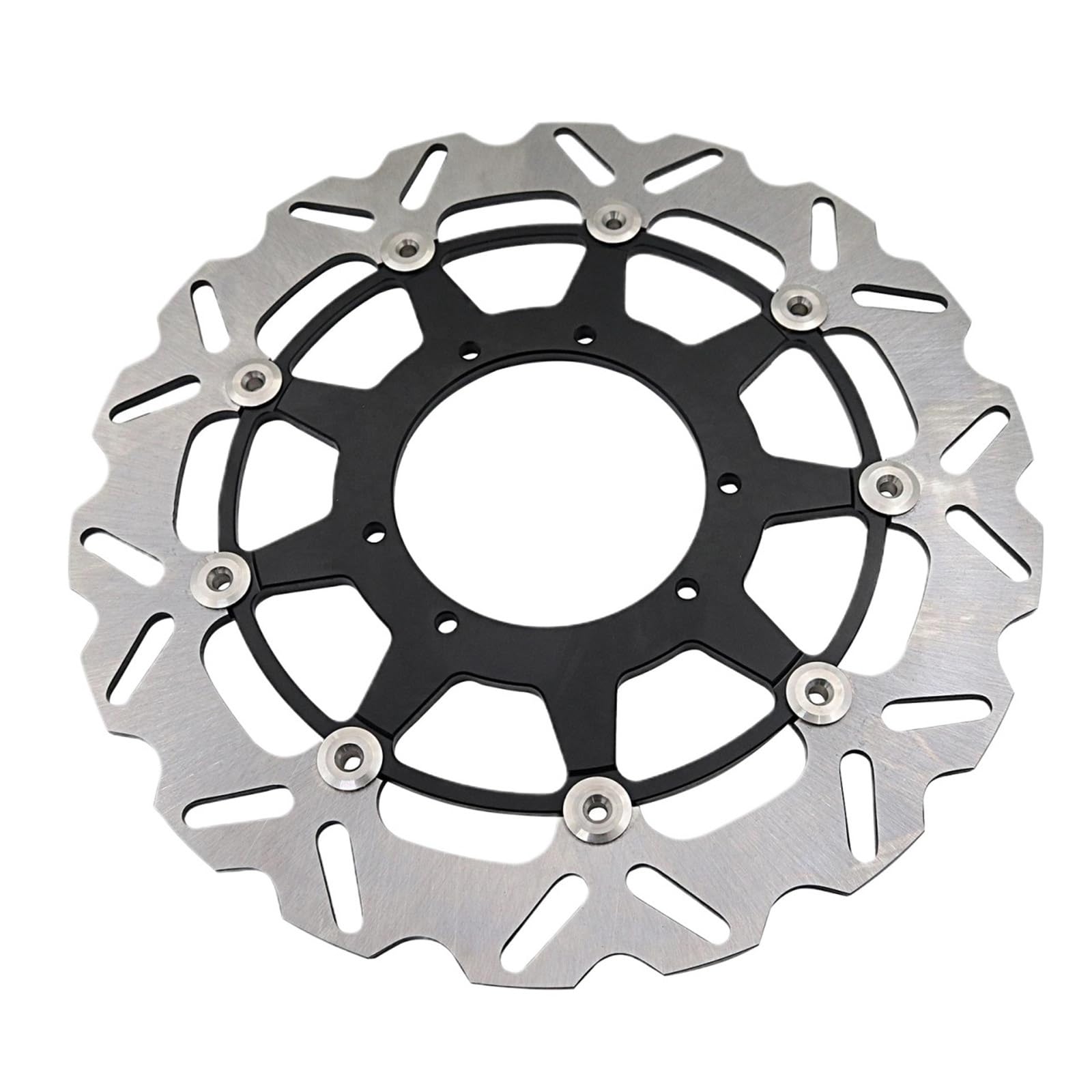 Motorrad Bremsscheiben Für CR 125 250 2002-2007 CRF250R CRF450R 2004-2022 250X 450X Motorrad 260mm 320mm Vorne Schwimmende Bremsscheibe Rotor Disk(H 320mm Black) von SISAWUEU