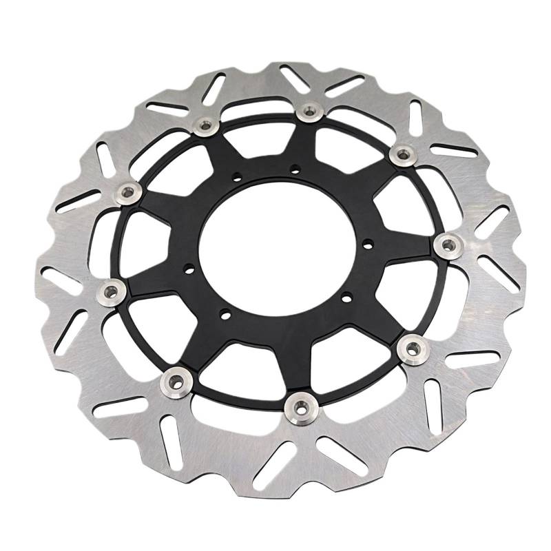 Motorrad Bremsscheiben Für CR 125 250 2002-2007 CRF250R CRF450R 2004-2022 250X 450X Motorrad 260mm 320mm Vorne Schwimmende Bremsscheibe Rotor Disk(H 320mm Black) von SISAWUEU