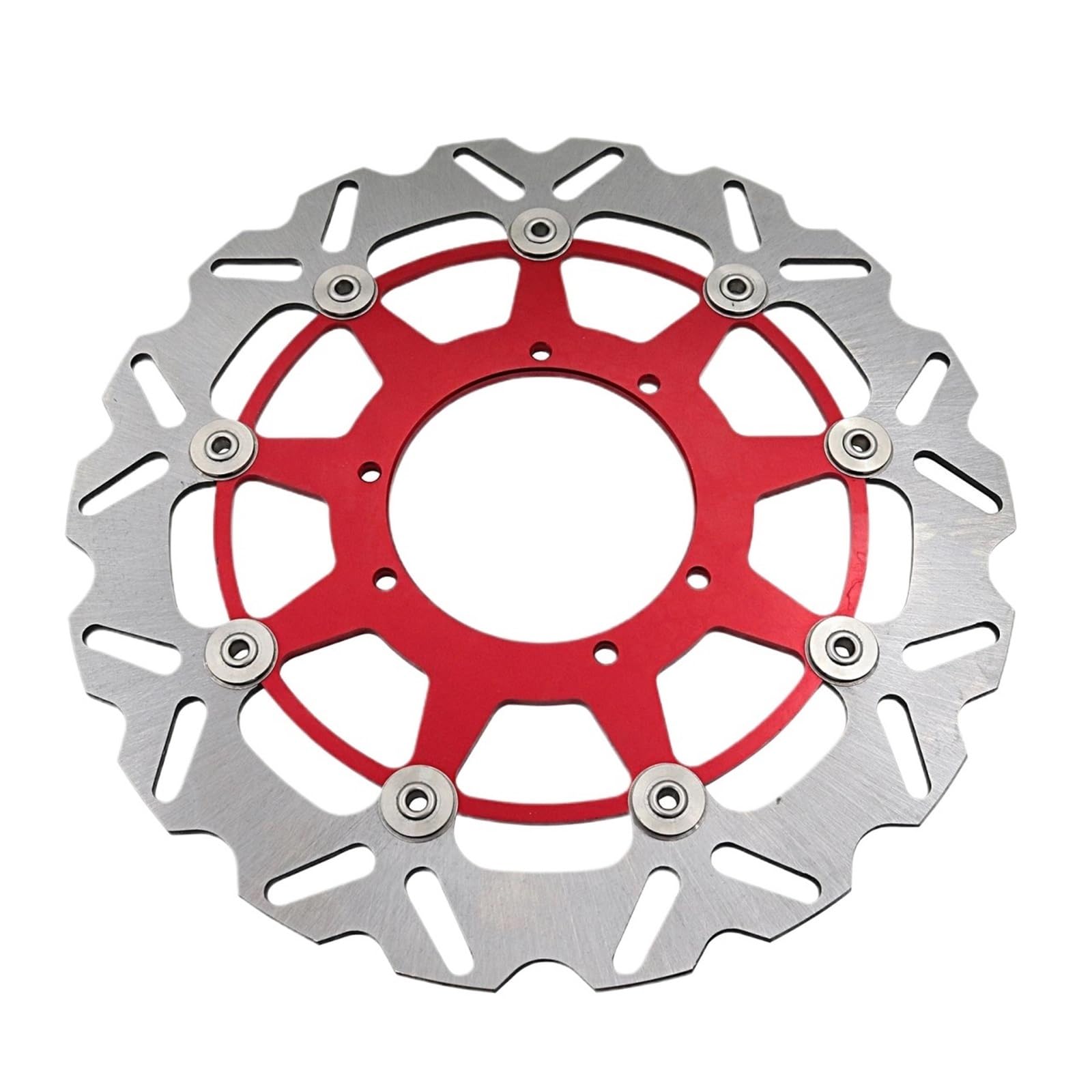 Motorrad Bremsscheiben Für CR 125 250 2002-2007 CRF250R CRF450R 2004-2022 250X 450X Motorrad 260mm 320mm Vorne Schwimmende Bremsscheibe Rotor Disk(H 320mm red) von SISAWUEU