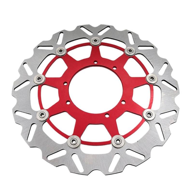 Motorrad Bremsscheiben Für CR 125 250 2002-2007 CRF250R CRF450R 2004-2022 250X 450X Motorrad 260mm 320mm Vorne Schwimmende Bremsscheibe Rotor Disk(H 320mm red) von SISAWUEU