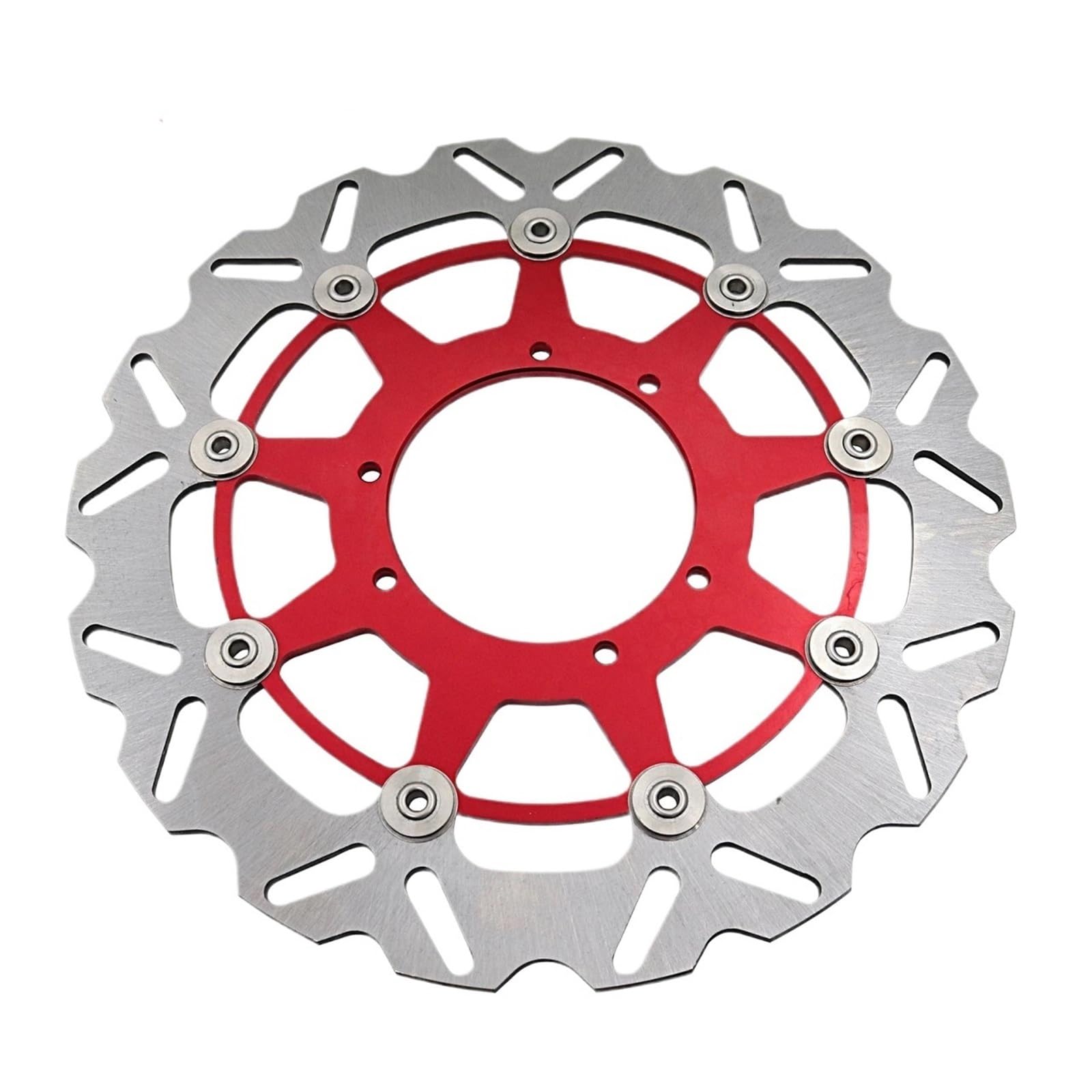 Motorrad Bremsscheiben Für CR 125 250 2002-2007 CRF250R CRF450R 2004-2022 250X 450X Motorrad 260mm 320mm Vorne Schwimmende Bremsscheibe Rotor Disk(H 320mm red) von SISAWUEU