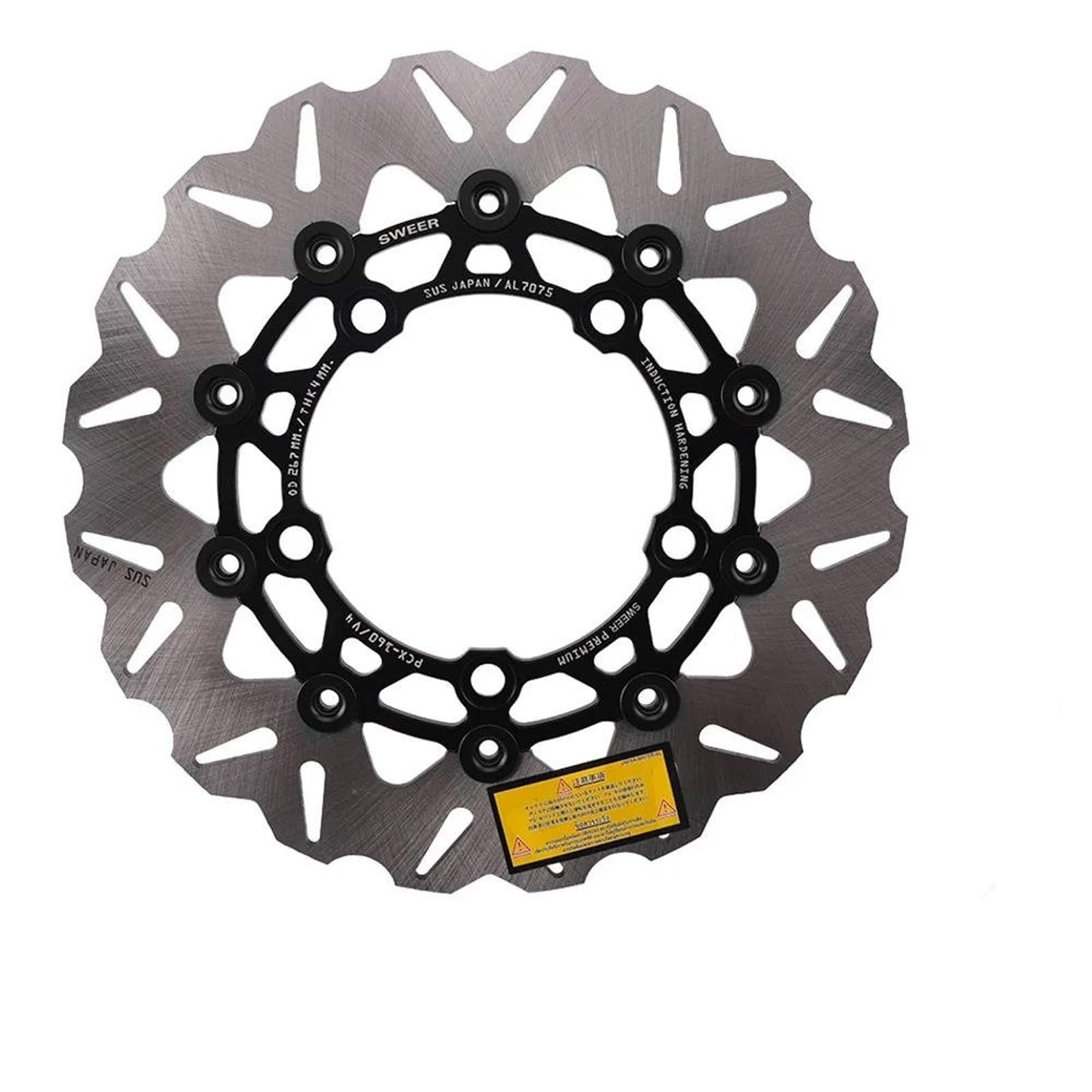 Motorrad Bremsscheiben Für PCX160 Vorderrad 267MM Scheibenbremsscheibe Ersetzen Sie Bremssättel Pumpenadapter Änderungszubehör Motorradbremsscheibe(Black) von SISAWUEU