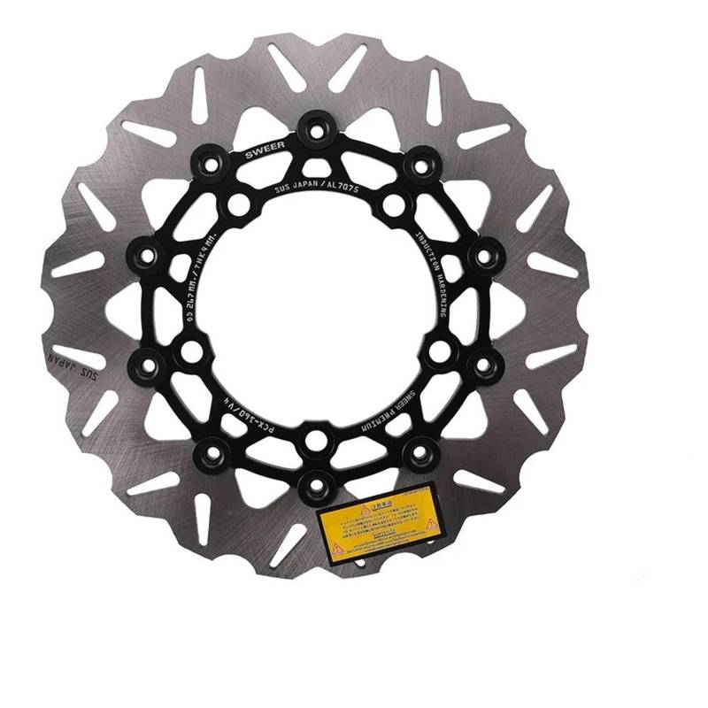 Motorrad Bremsscheiben Für PCX160 Vorderrad 267MM Scheibenbremsscheibe Ersetzen Sie Bremssättel Pumpenadapter Änderungszubehör Motorradbremsscheibe(Black) von SISAWUEU