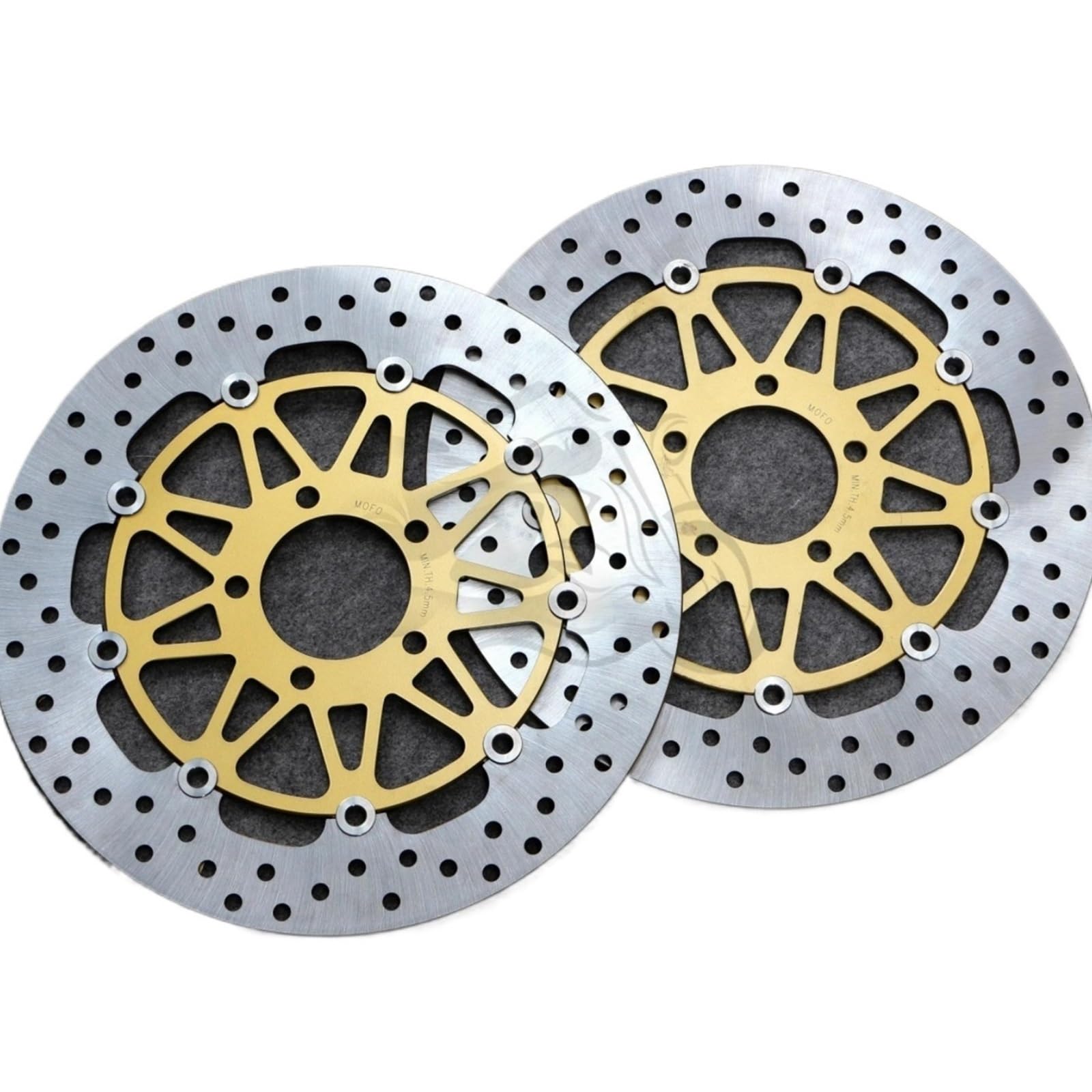 Motorrad Bremsscheiben Für Suzuki 1997-2003 Für GSXR600 GSX-R 750 GSXR 600 GSXR750 1998 1999 GSXR1000 2001 2002 K1 Motorrad Vorne Bremsscheibe Rotor(Gold 2 pcs) von SISAWUEU