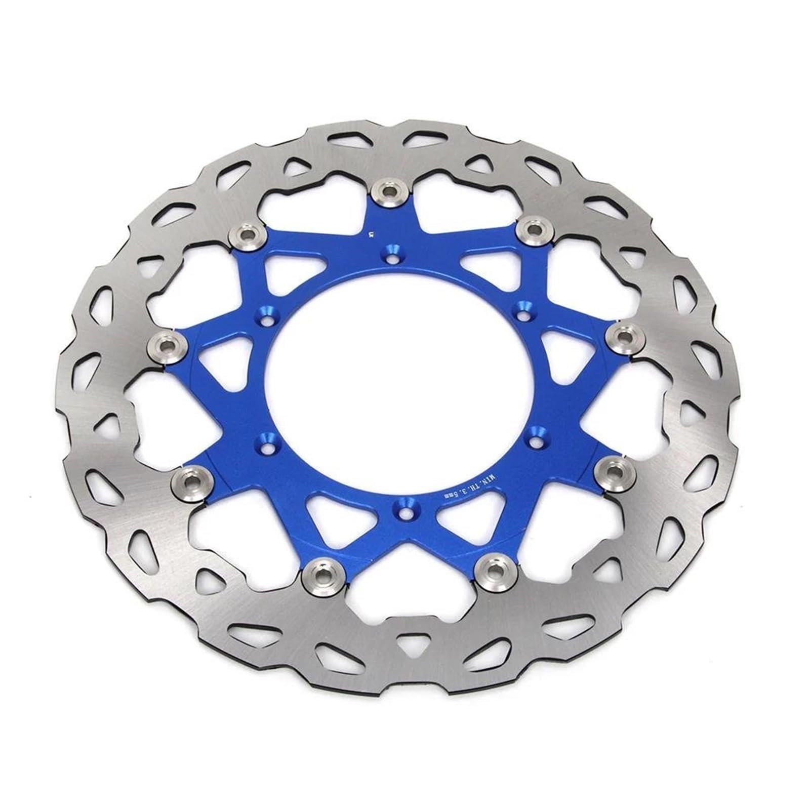 Motorrad Bremsscheiben Für Yamaha Für YZ125 WR125 WR250 WR250F YZ250 YZ250F WR YZ 400F 426F Motorrad 320MM Schwimm Bremsscheiben Rotor Halterung Adapter(Blue) von SISAWUEU