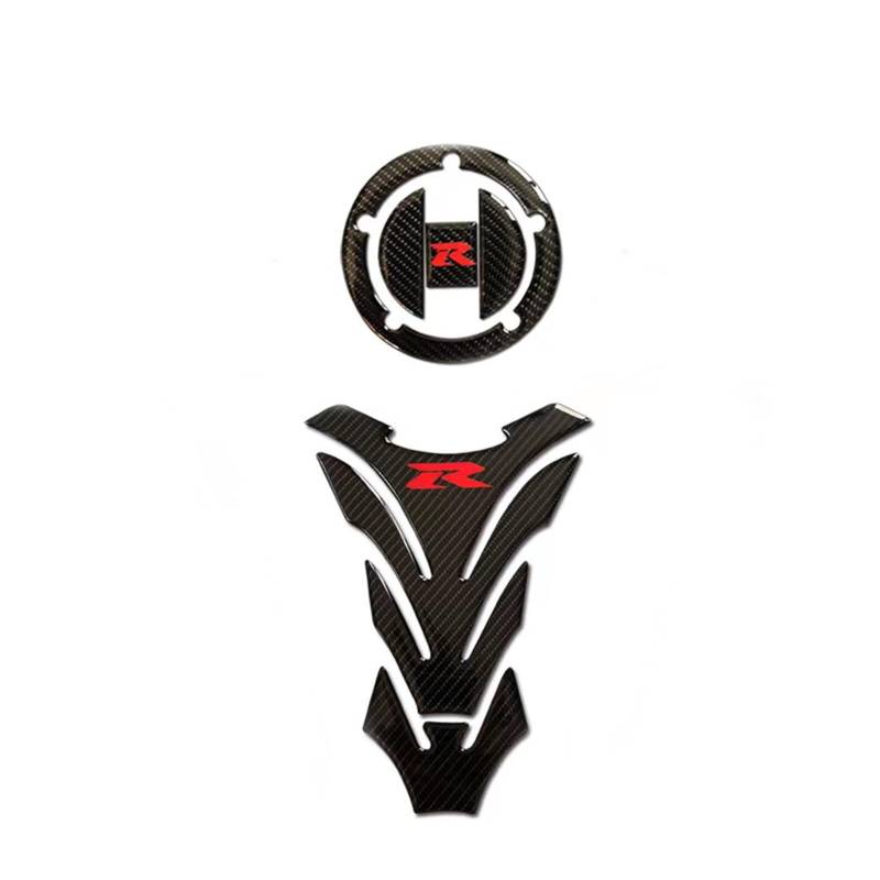 Motorrad Tankpad Für Suzuki GSX-R GSXR 1000 2007-2008 GSXR 750 600 2006-2017 Motorrad Aufkleber Tank Pad Abdeckung Gas Kappe Triple Clamp Carbon Aufkleber(Chocolate Color) von SISAWUEU