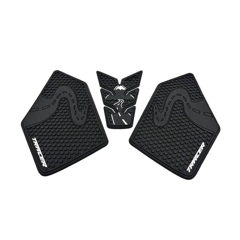 Motorrad Tankpad Für Yamaha Tracer 9 Tracer 9 GT 2021 2022 2023 Motorrad Anti-Slip Kraftstoff Tank Pad Gummi Wasserdicht Aufkleber Motorrad Tank Matte Aufkleber(Black-C) von SISAWUEU