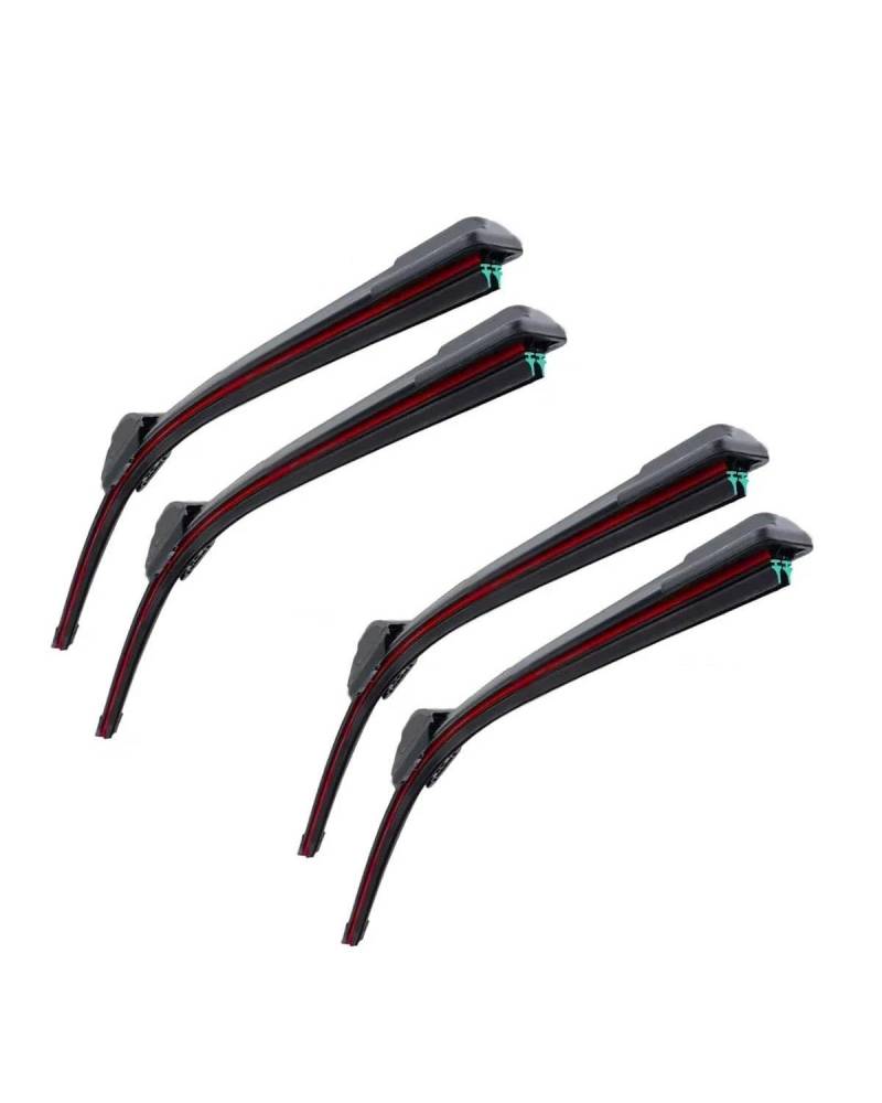 Wischerblätter Für Transit Für Connect 2002 2003 2004 2005 2006 2007 2008 2009-2013 Doppel Gummi Auto Wischer Front windschutzscheibe Gummi Zubehör(4PCS) von SISAWUEU